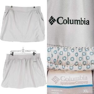 Columbia Skort Women's Size XL Gray Stretch Mini Elastic Waist Polyester